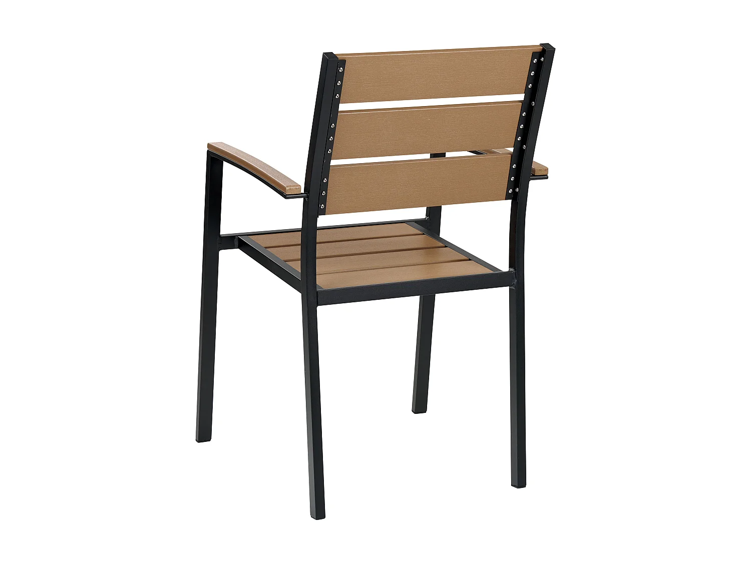 Lot de 6 chaises de jardin VERNIO Marron/noir