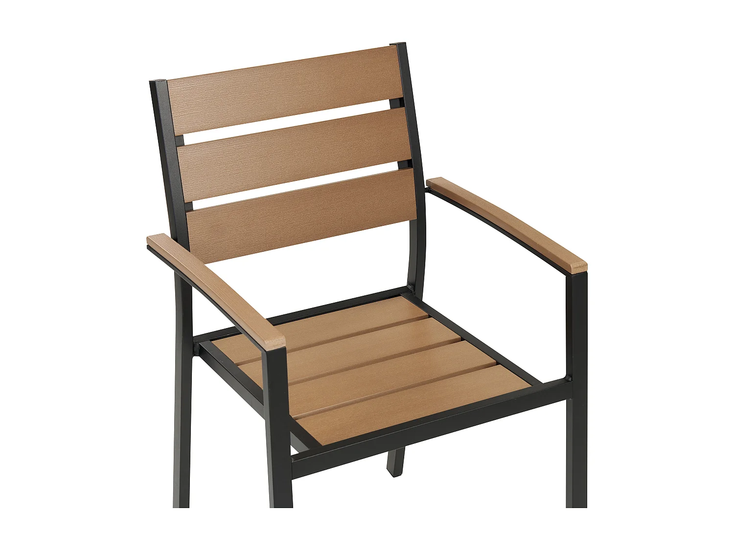 Lot de 6 chaises de jardin VERNIO Marron/noir