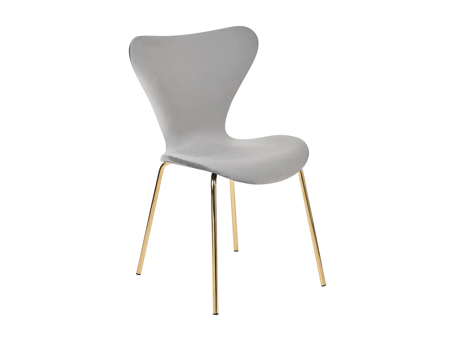 Lot de 2 chaises de salle à manger BOONVILLE Velours Gris clair