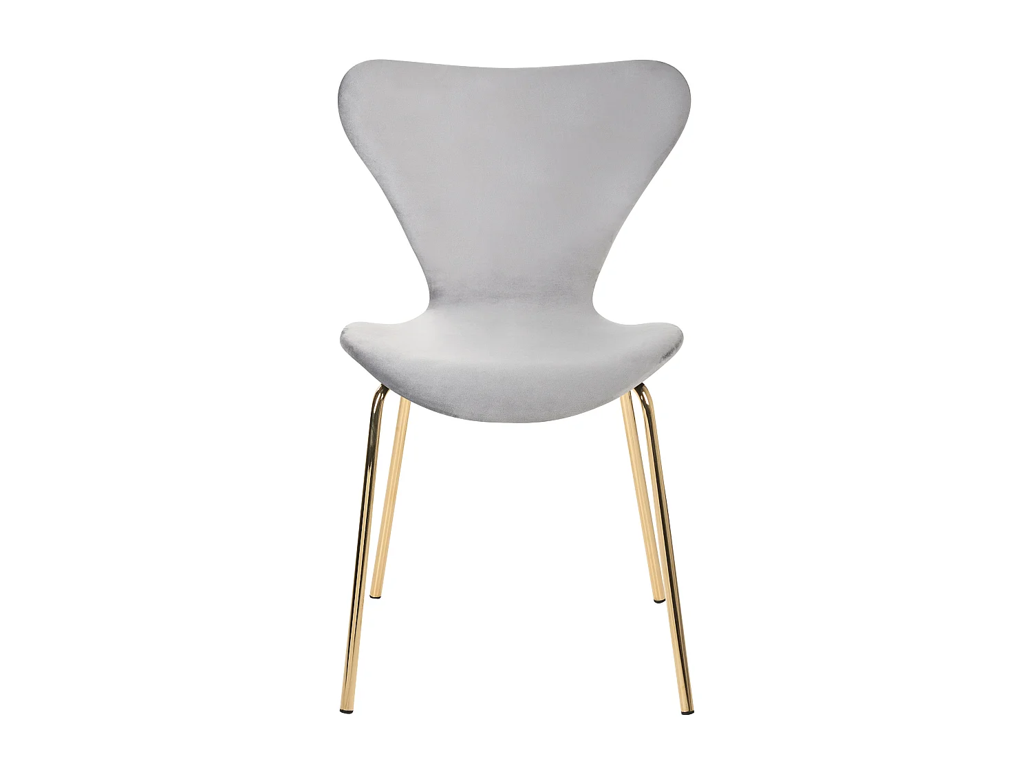 Lot de 2 chaises de salle à manger BOONVILLE Velours Gris clair