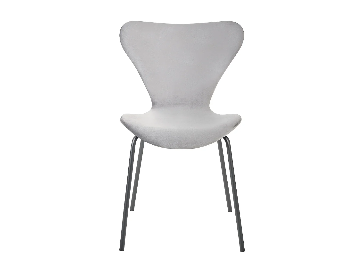 Lot de 2 chaises de salle à manger BOONVILLE Velours Gris clair