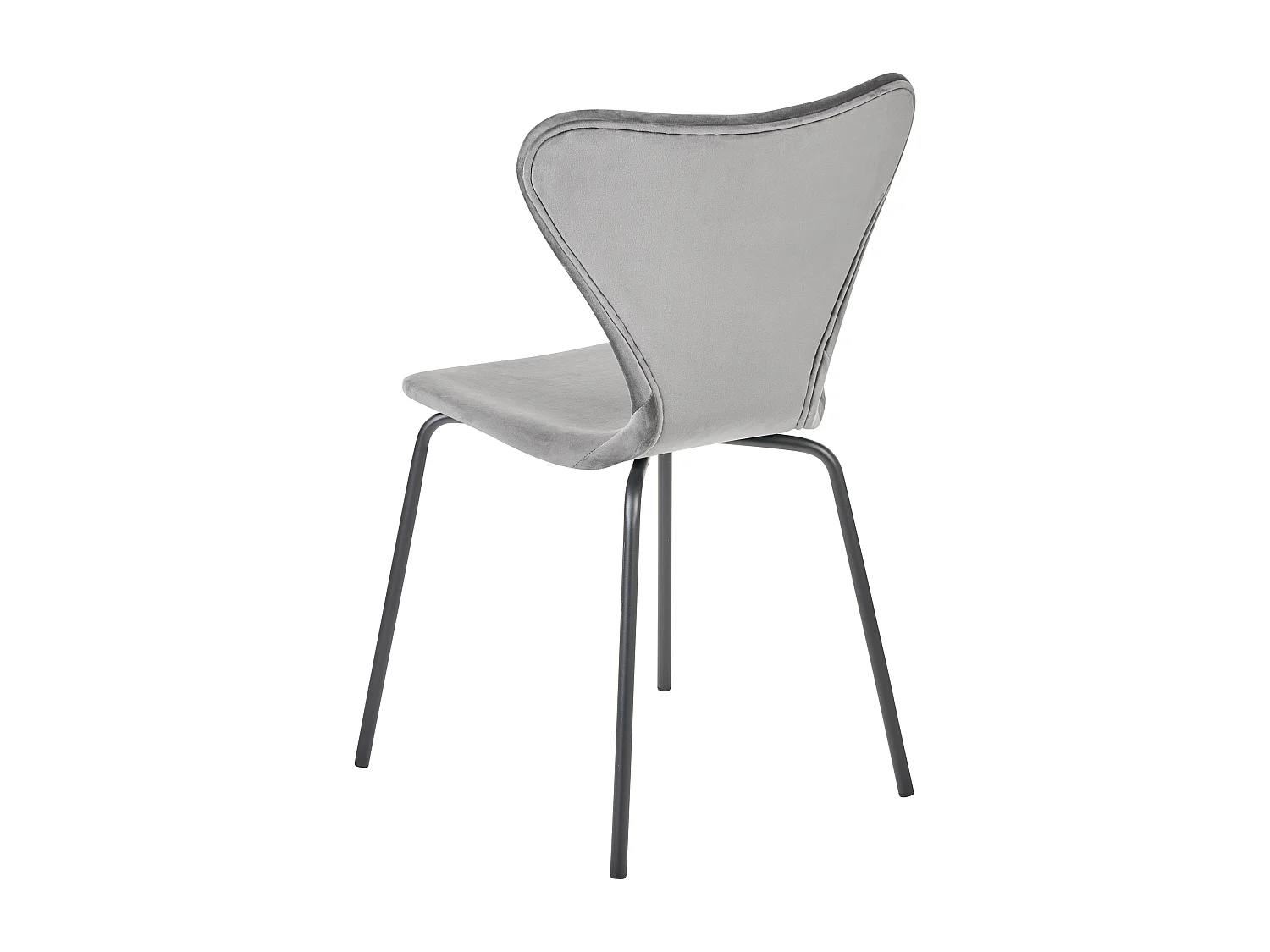 Lot de 2 chaises de salle à manger BOONVILLE Velours Gris clair