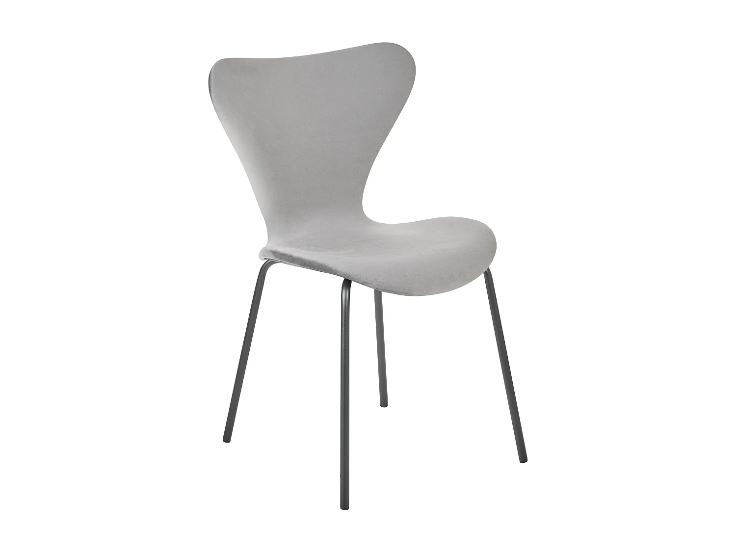 Lot de 2 chaises de salle à manger BOONVILLE Velours Gris clair