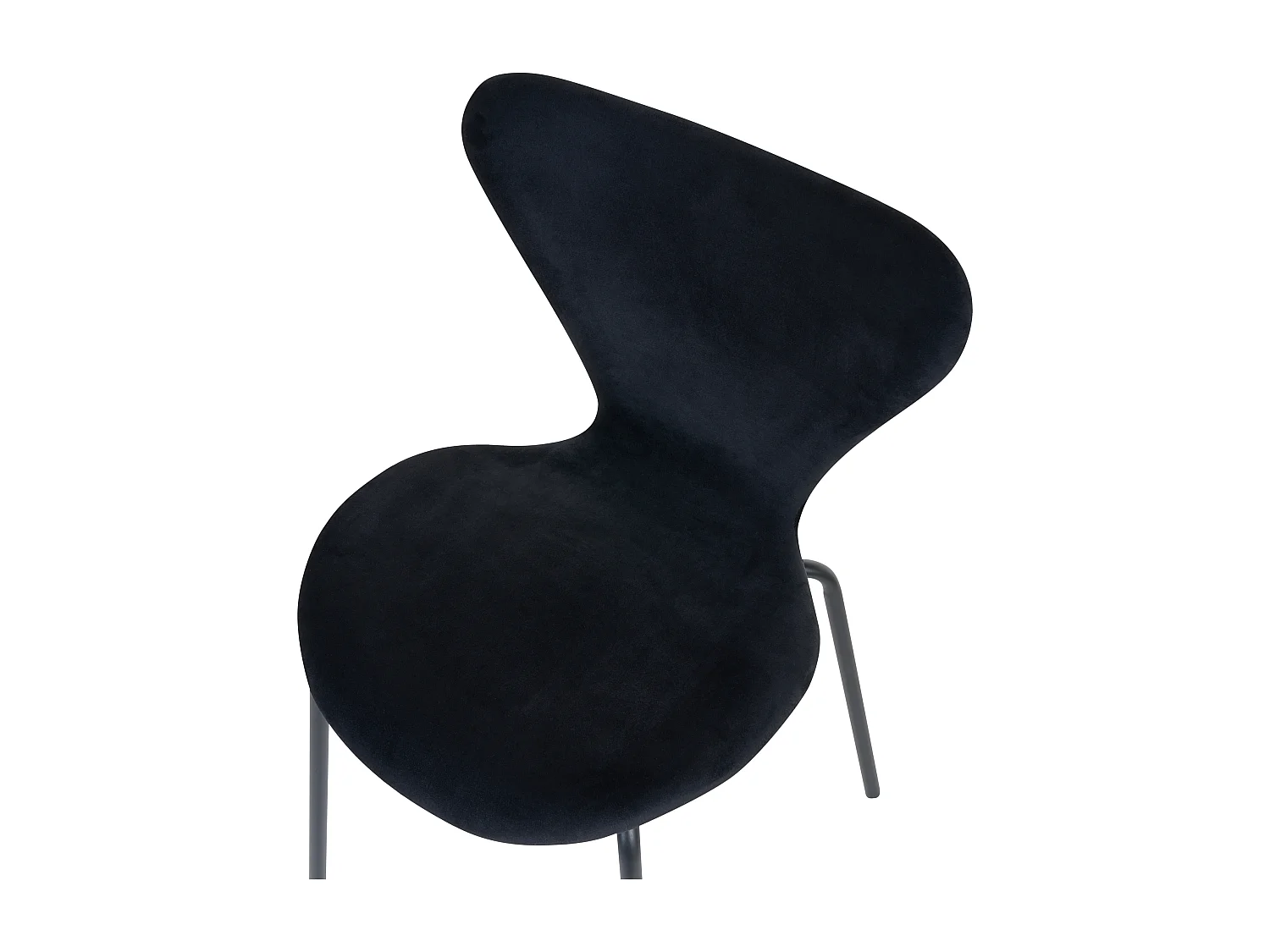 Set van 2 eetkamerstoelen BOONVILLE Fluweel Zwart