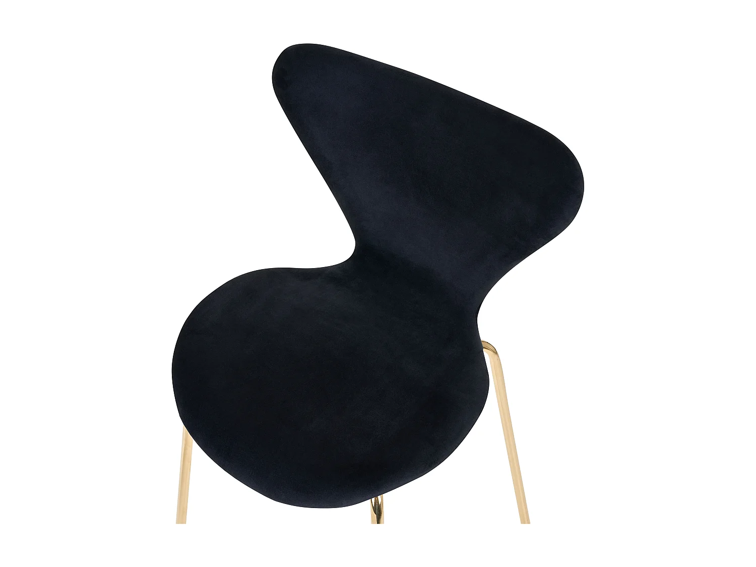 Set van 2 eetkamerstoelen BOONVILLE Fluweel Zwart