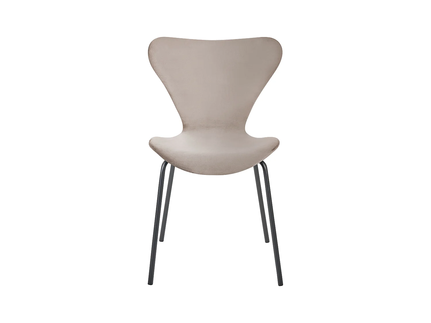Eetkamerstoel Set van 2 Fluweel Taupe BOONVILLE