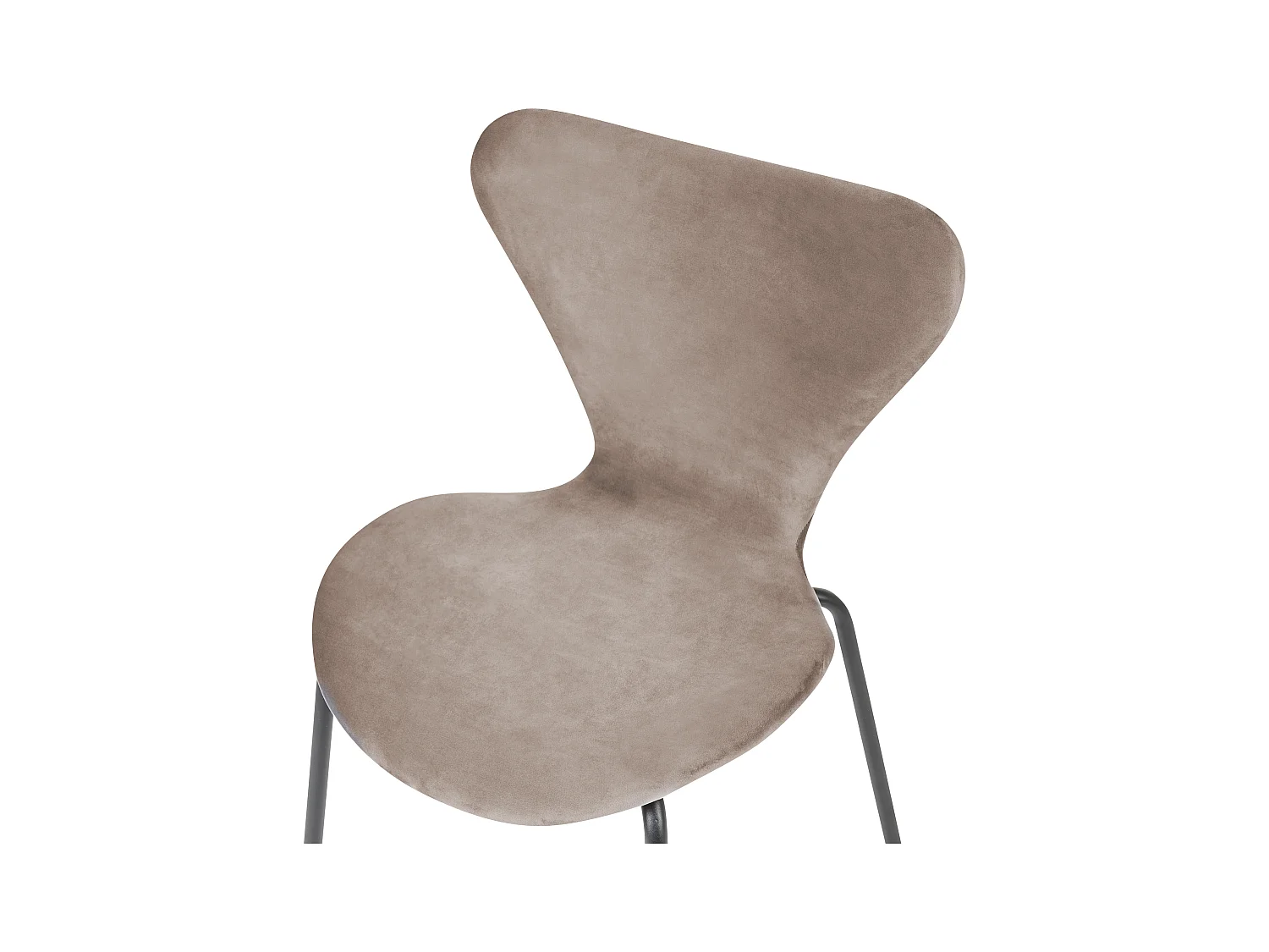 Eetkamerstoel Set van 2 Fluweel Taupe BOONVILLE
