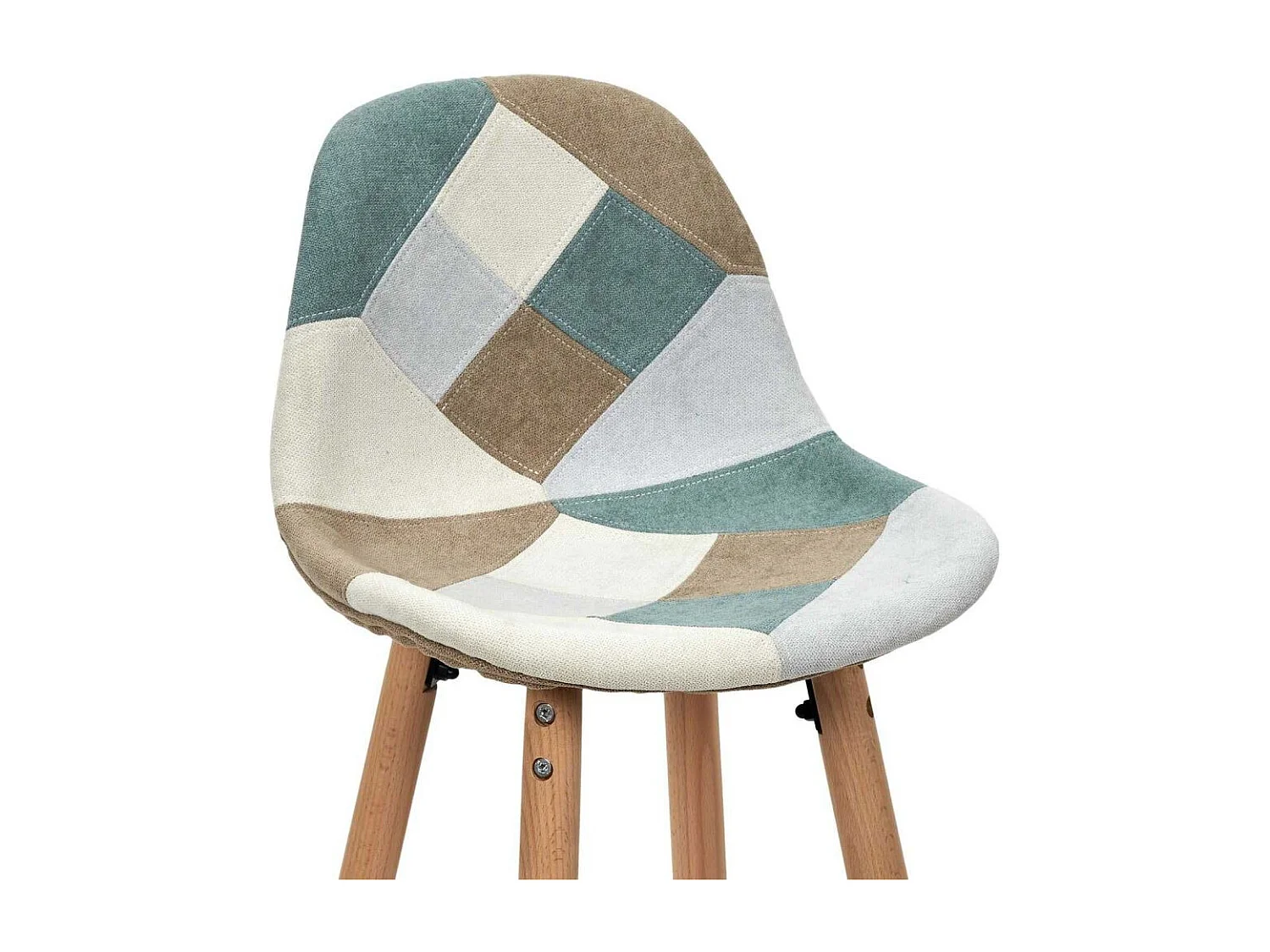 Lot De 2 Tabourets De Bar Patchwork Bleu Clair Bleu