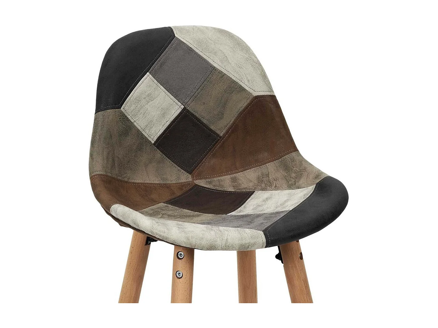 Lot De 2 Tabourets De Bar Patchwork Pu