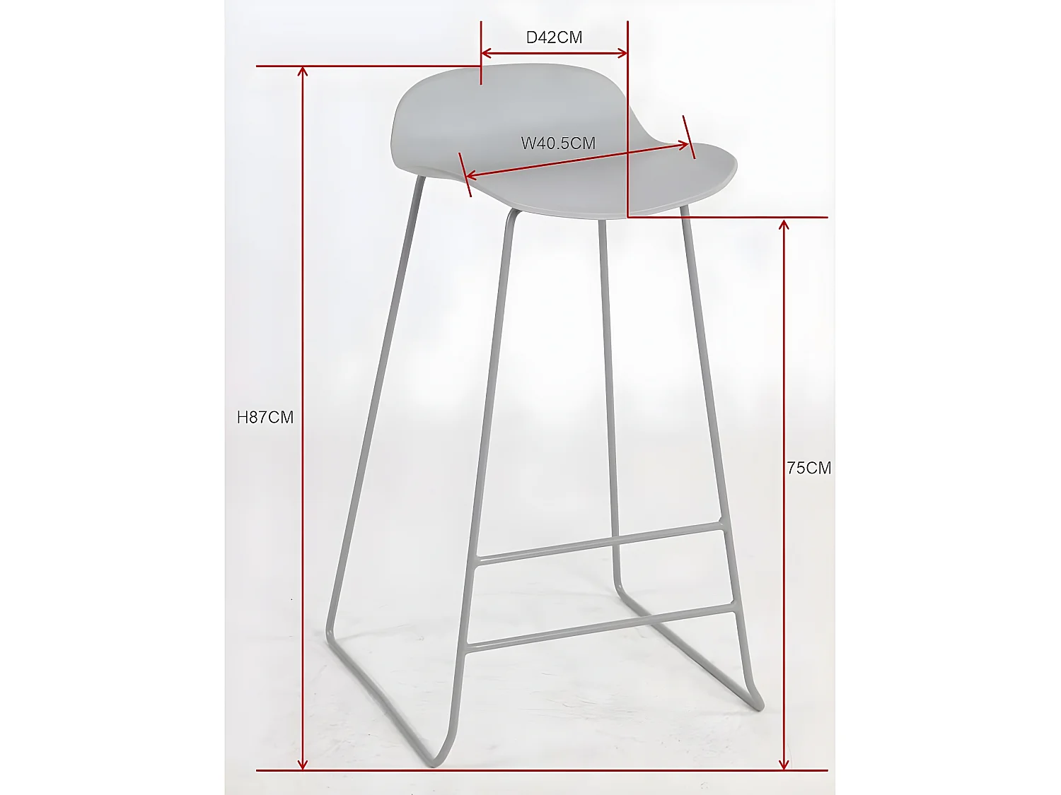 Wave barstoel kuipstoel wit.