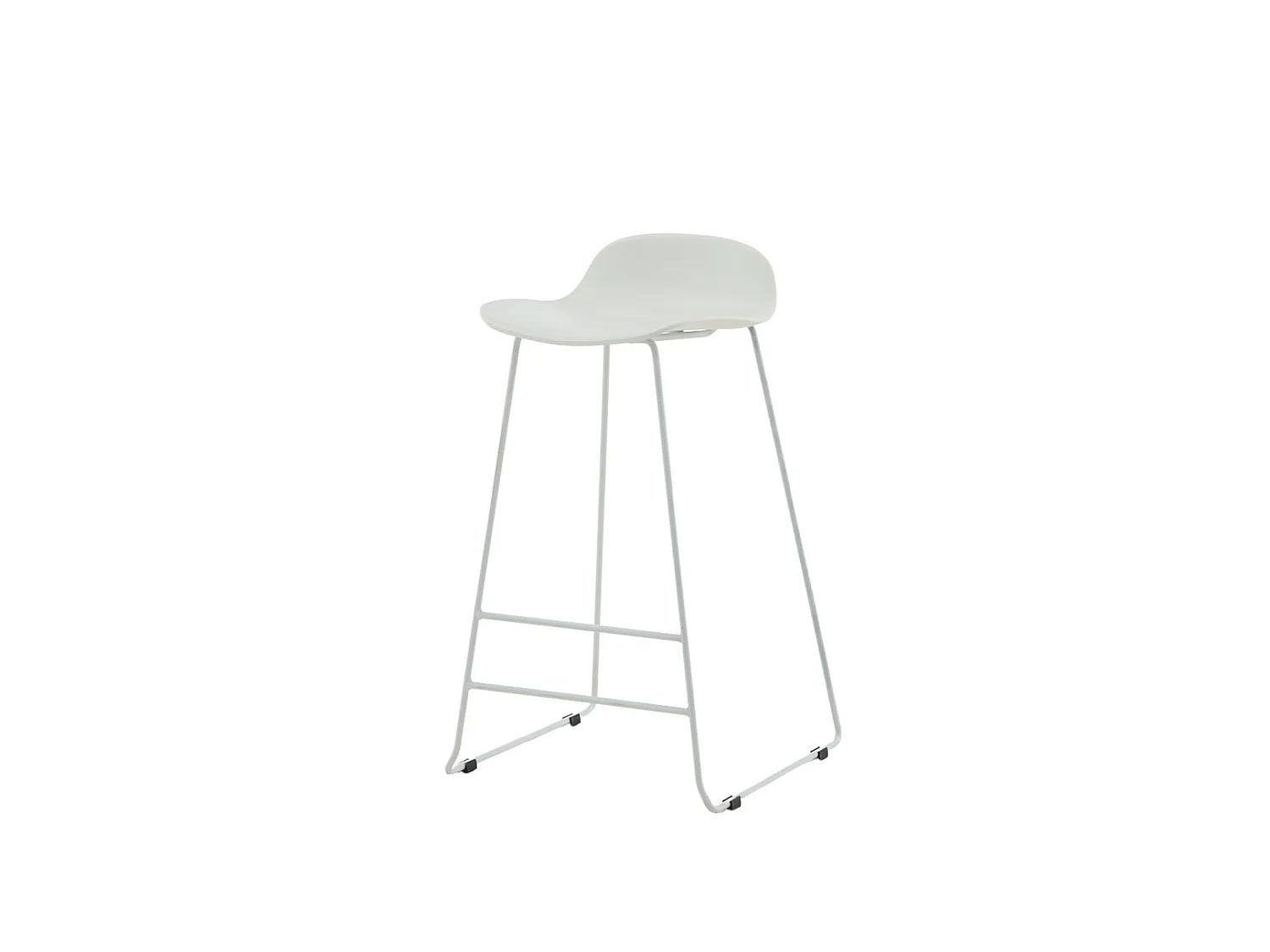 Wave Tabouret de bar, Chaise coque, blanc.