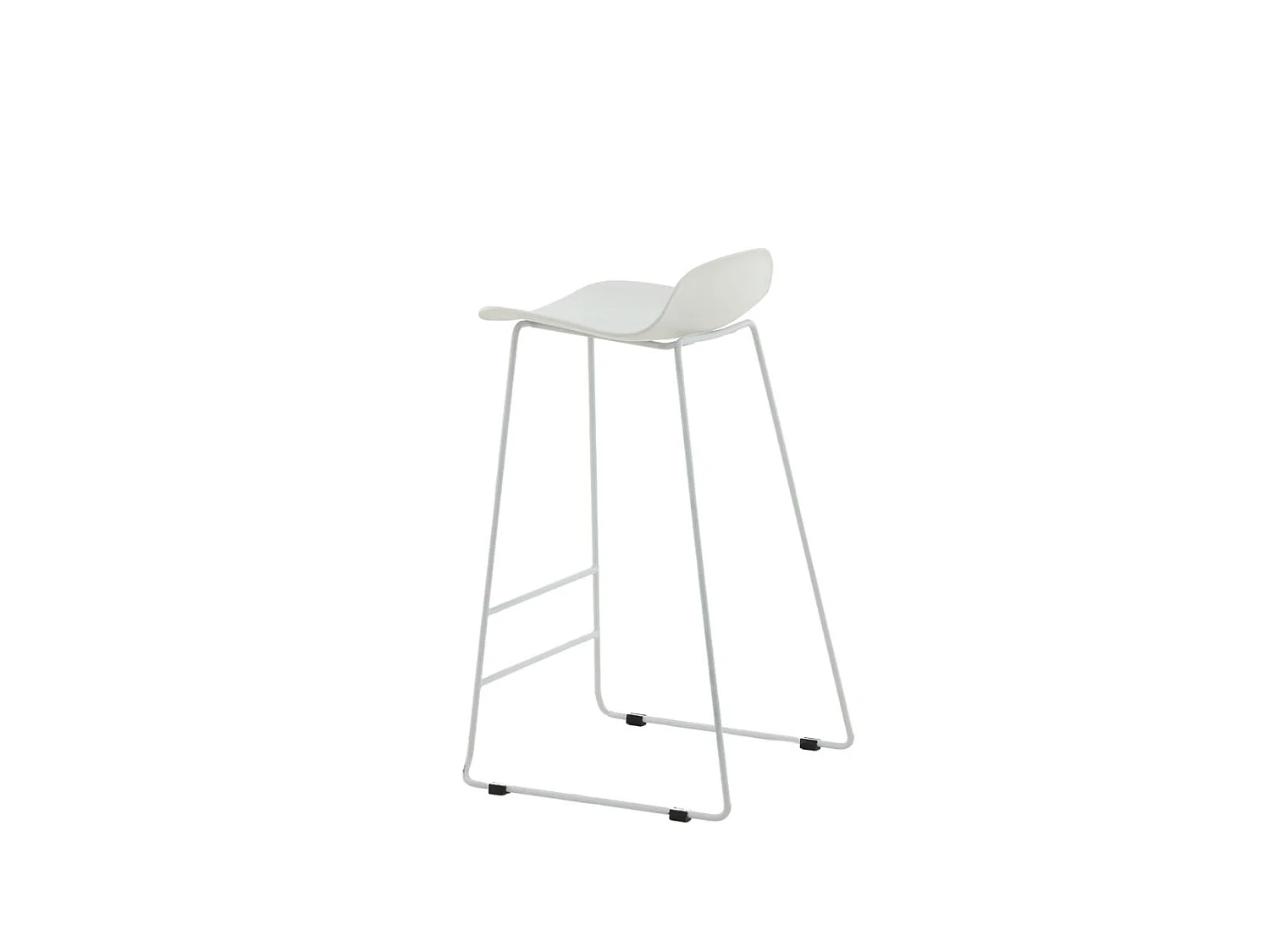 Wave Tabouret de bar, Chaise coque, blanc.
