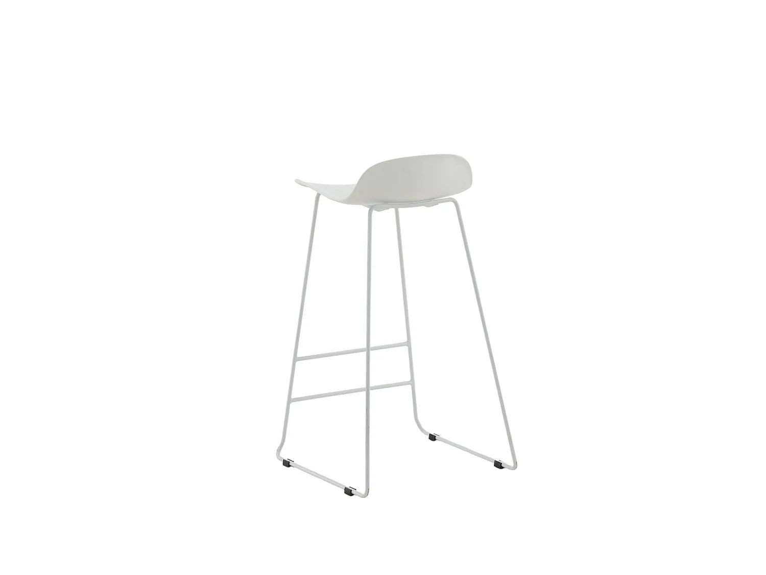 Wave Tabouret de bar, Chaise coque, blanc.