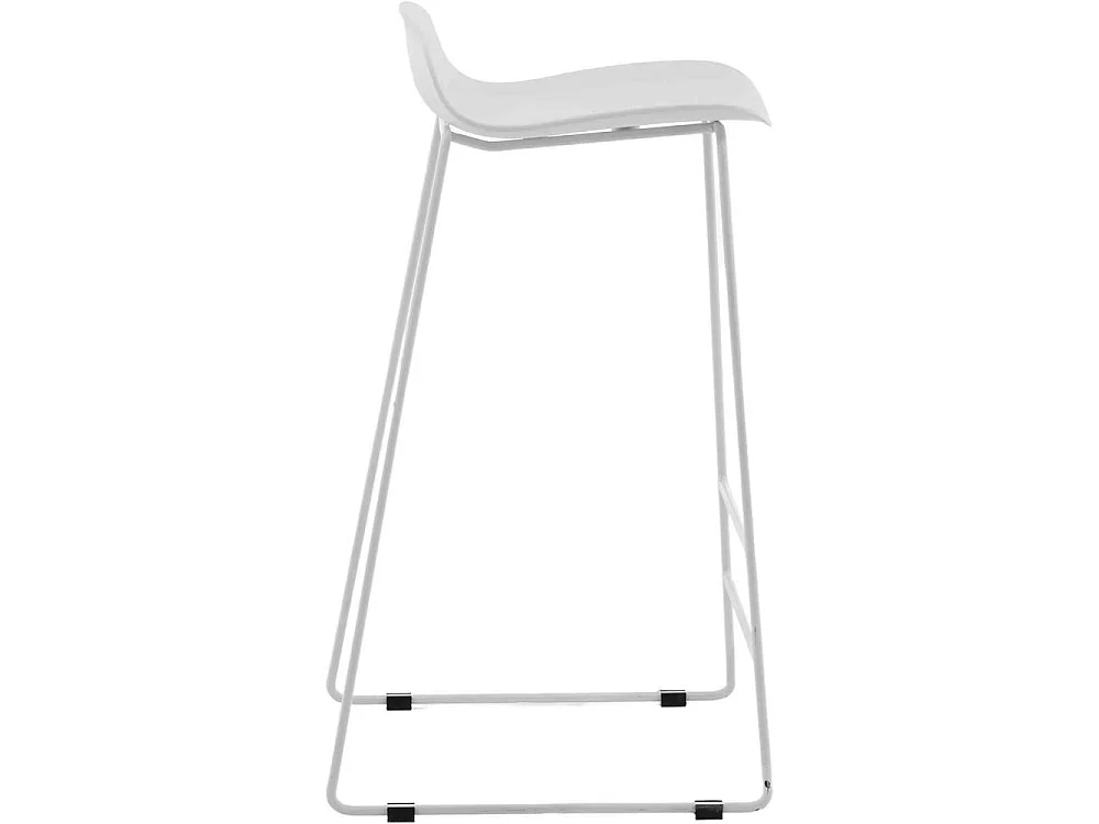 Wave Tabouret de bar, Chaise coque, blanc.