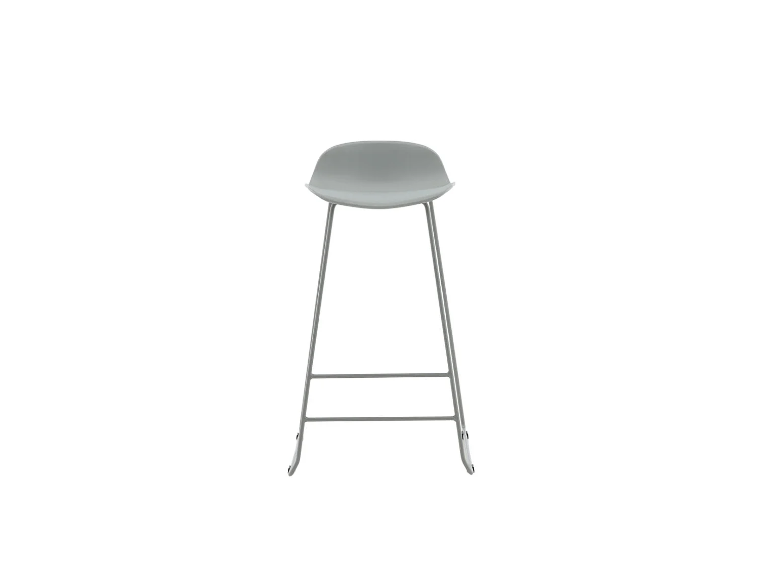 Wave Tabouret de bar, Chaise coque, gris.