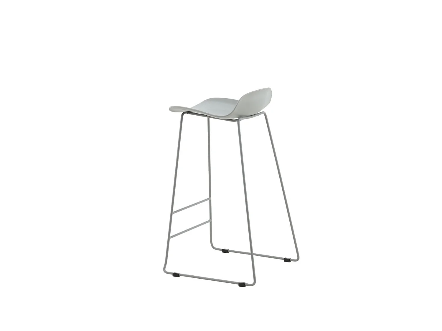 Wave Tabouret de bar, Chaise coque, gris.