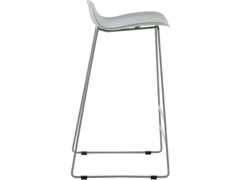 Wave Tabouret de bar, Chaise coque, gris.
