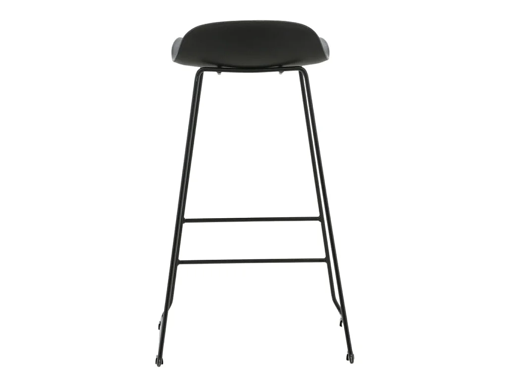 Wave Tabouret de bar, Chaise coque, noir.