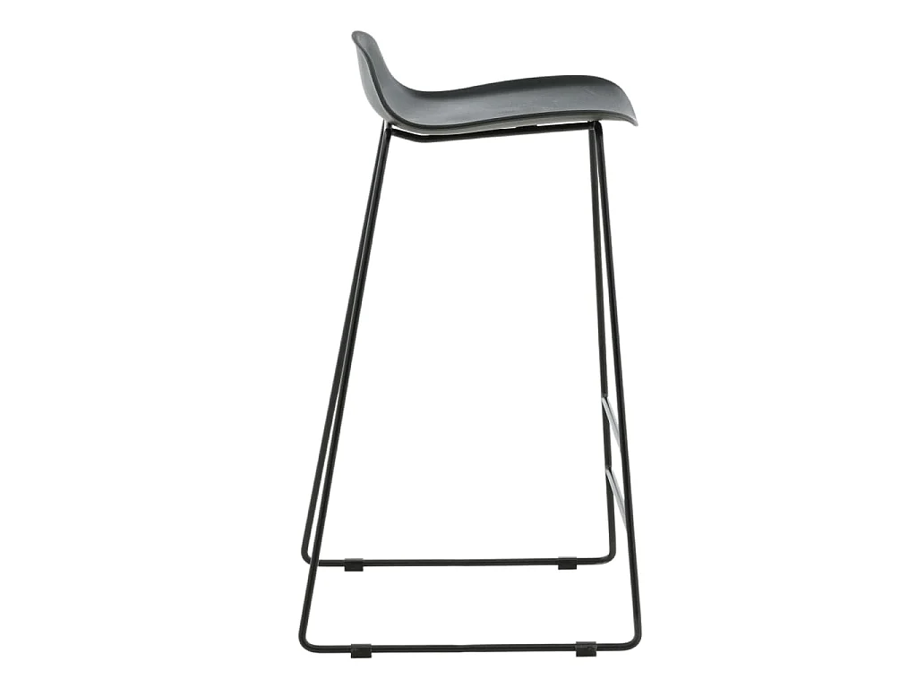 Wave Tabouret de bar, Chaise coque, noir.