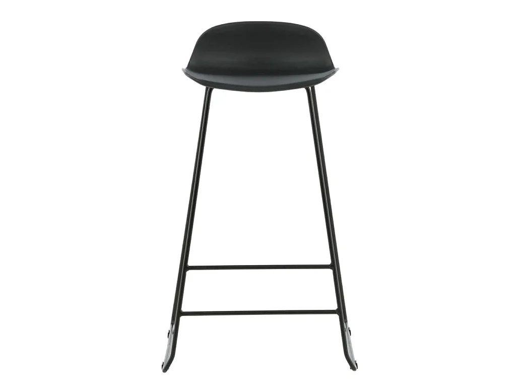 Wave Tabouret de bar, Chaise coque, noir.