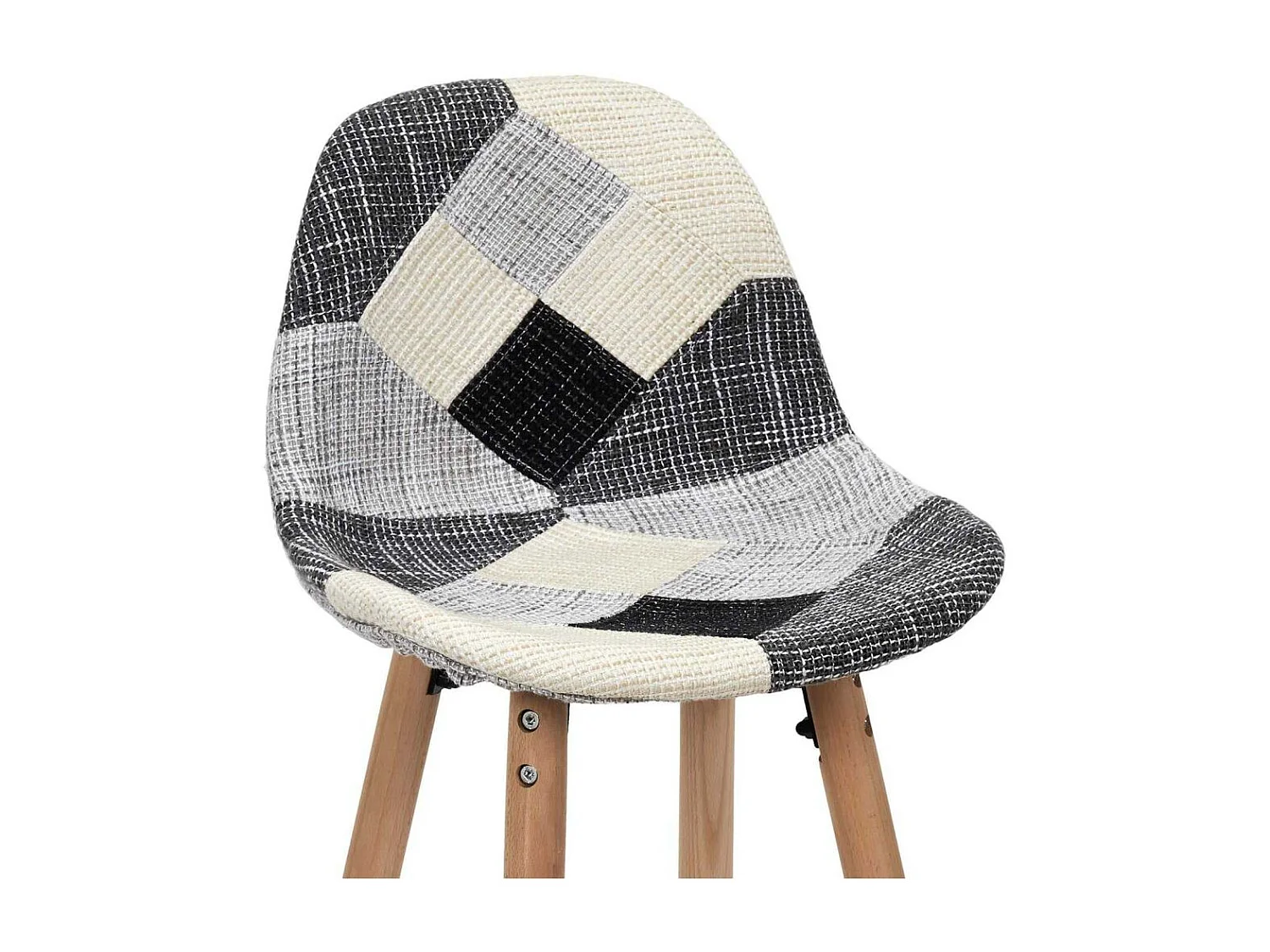 Lot De 2 Tabourets De Bar Patchwork Gris Gris, Multicolore