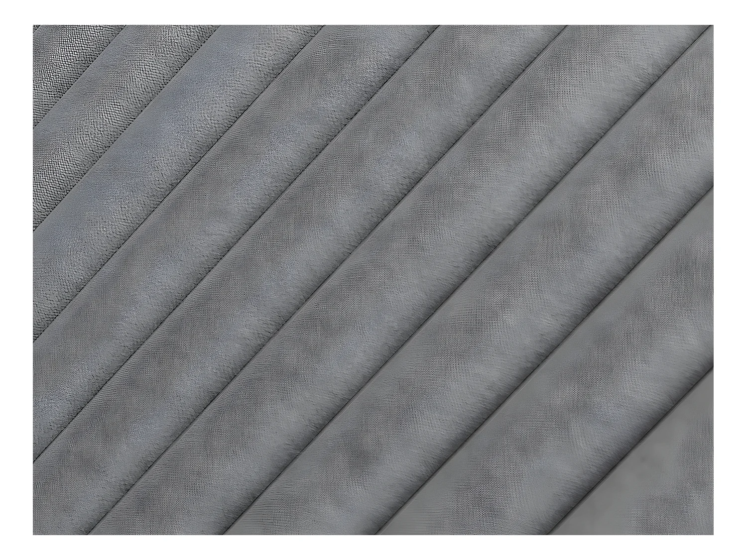 Canapé abatible 160 x 200 cm con cabecero - Tela - Gris + Colchón - SARAH