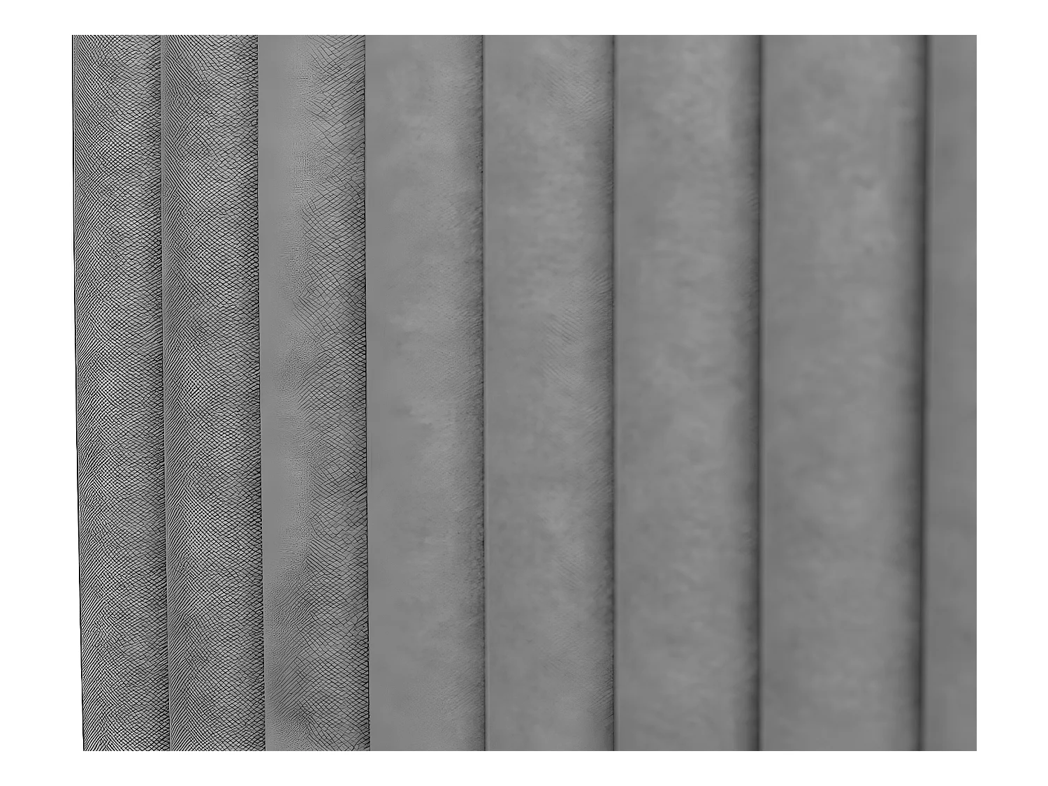 Canapé abatible 160 x 200 cm con cabecero - Tela - Gris + Colchón - SARAH