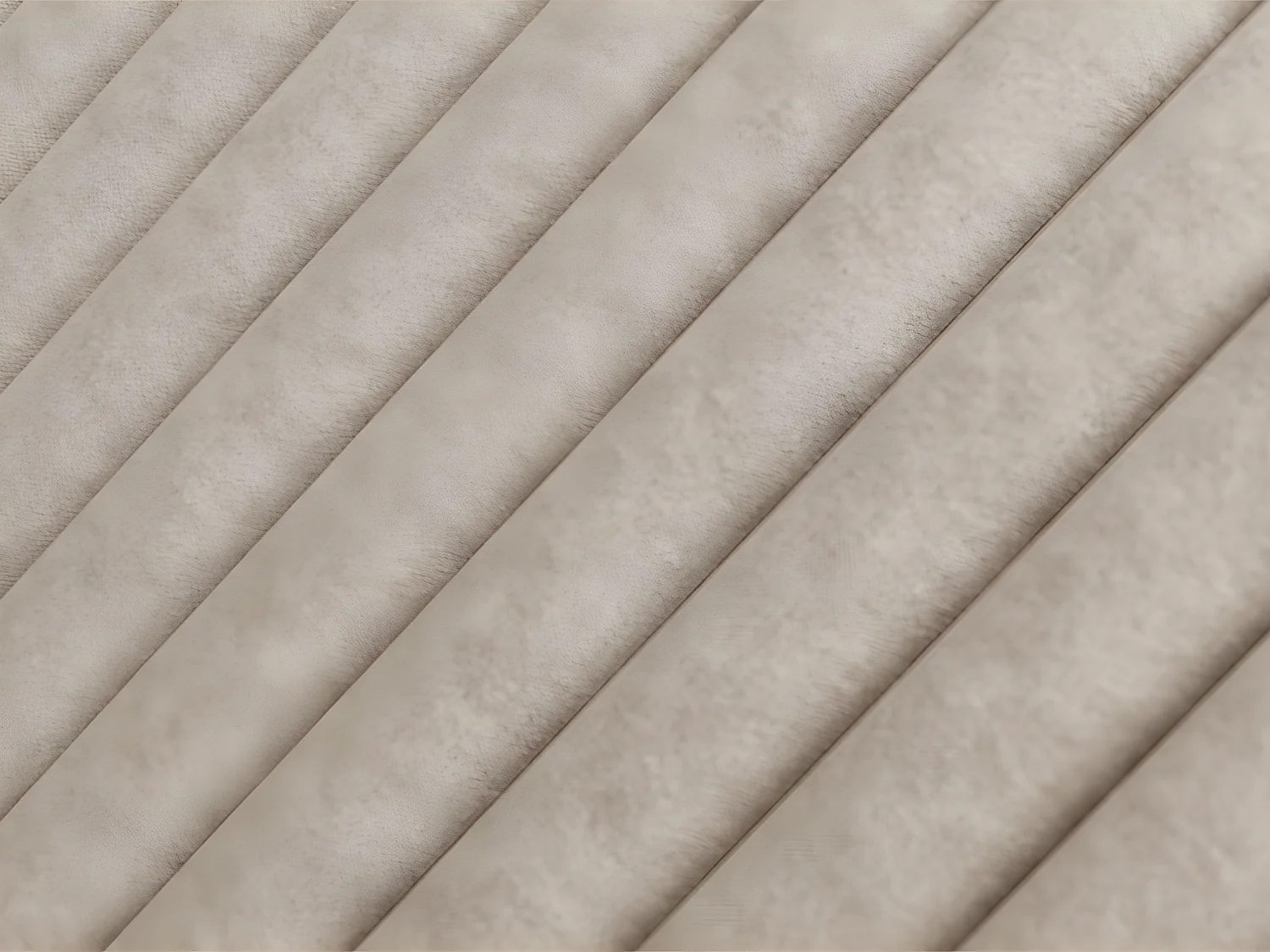 Bett mit Bettkasten - 180 x 200 cm mit Kopfteil mit vertikalen Ziernähten + Matratze - Stoff - Beige - SARAH