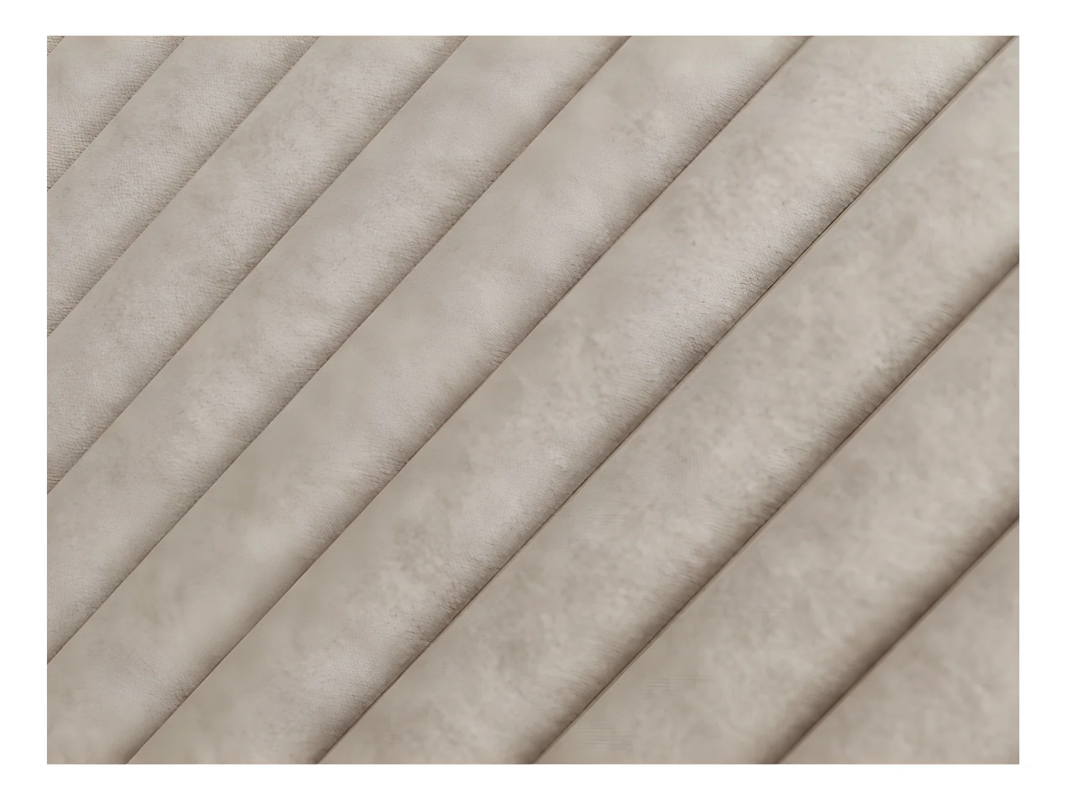 Canapé abatible 180 x 200 cm con cabecero con costuras verticales - Tela - Beige + Colchón - SARAH