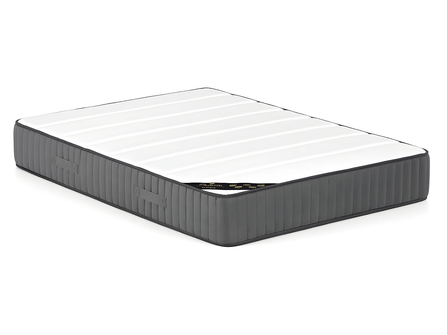 Lit coffre 140 x 190 cm - Velours côtelé - Beige + Matelas - TIMANO