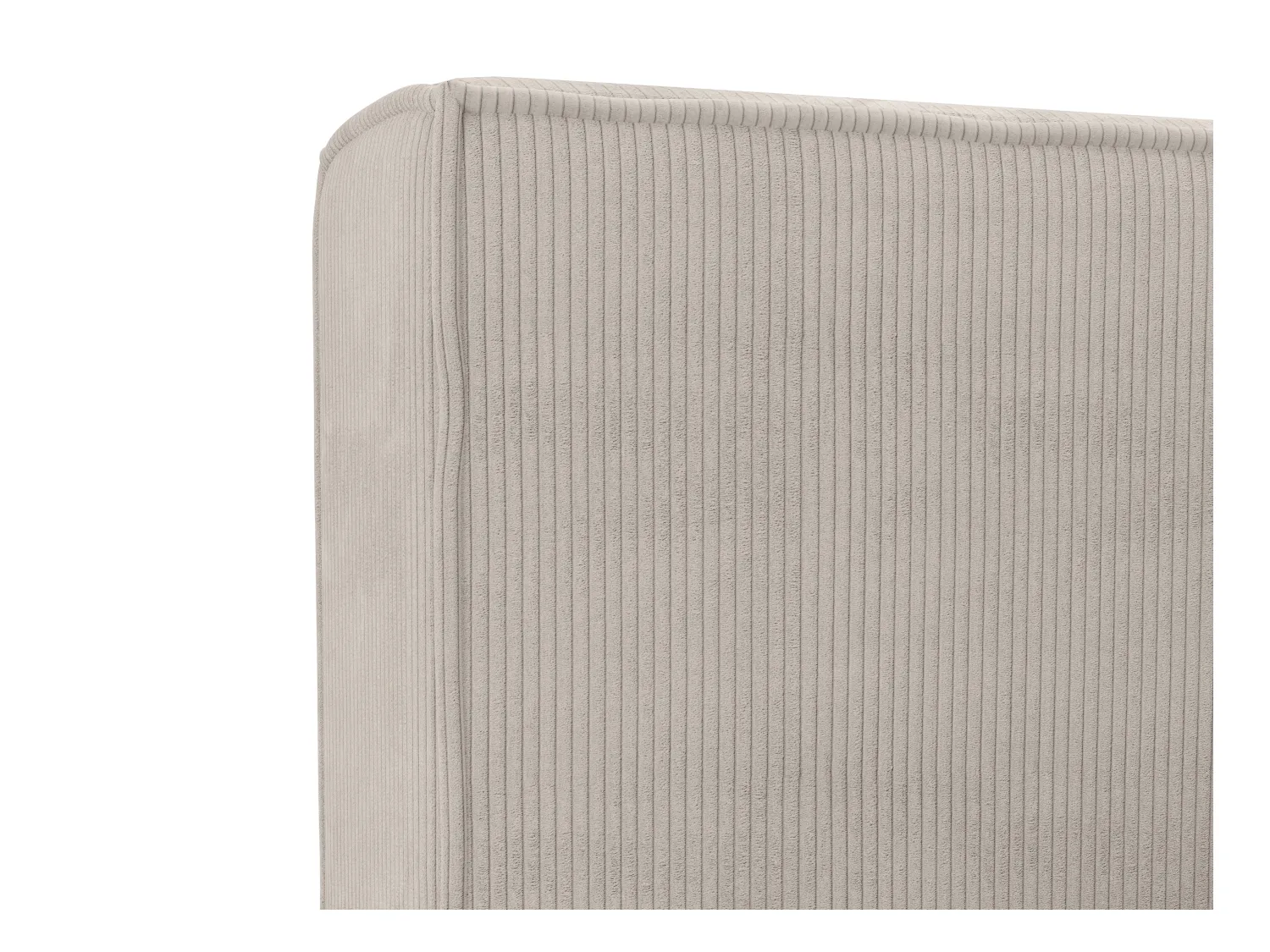 Lit coffre 160 x 200 cm - Velours côtelé - Beige + Matelas - TIMANO de Pascal Morabito