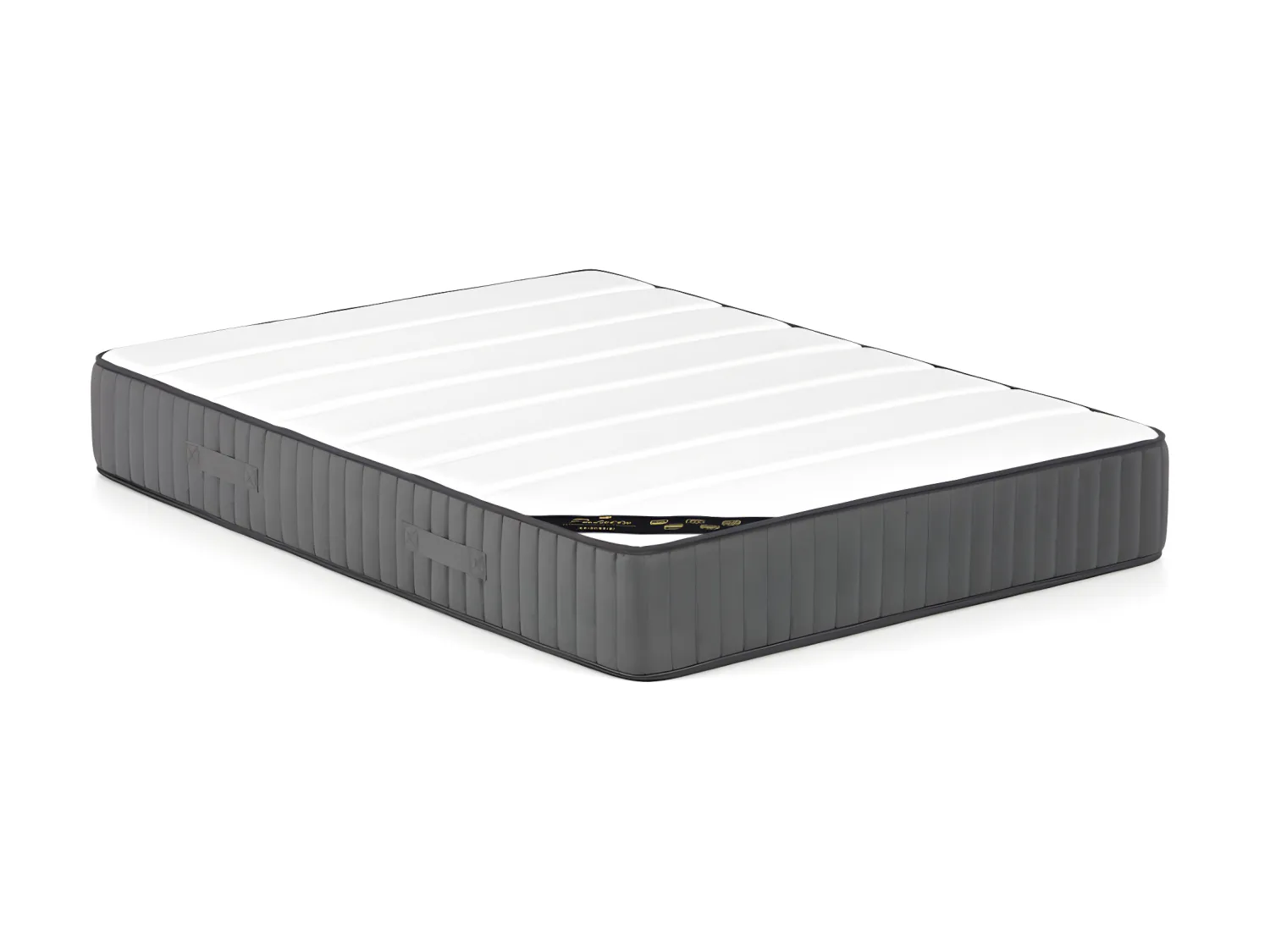 Bed met opbergruimte 160 x 200 cm - Ribfluweel - Taupegrijs + matras - TIMANO van Pascal Morabito