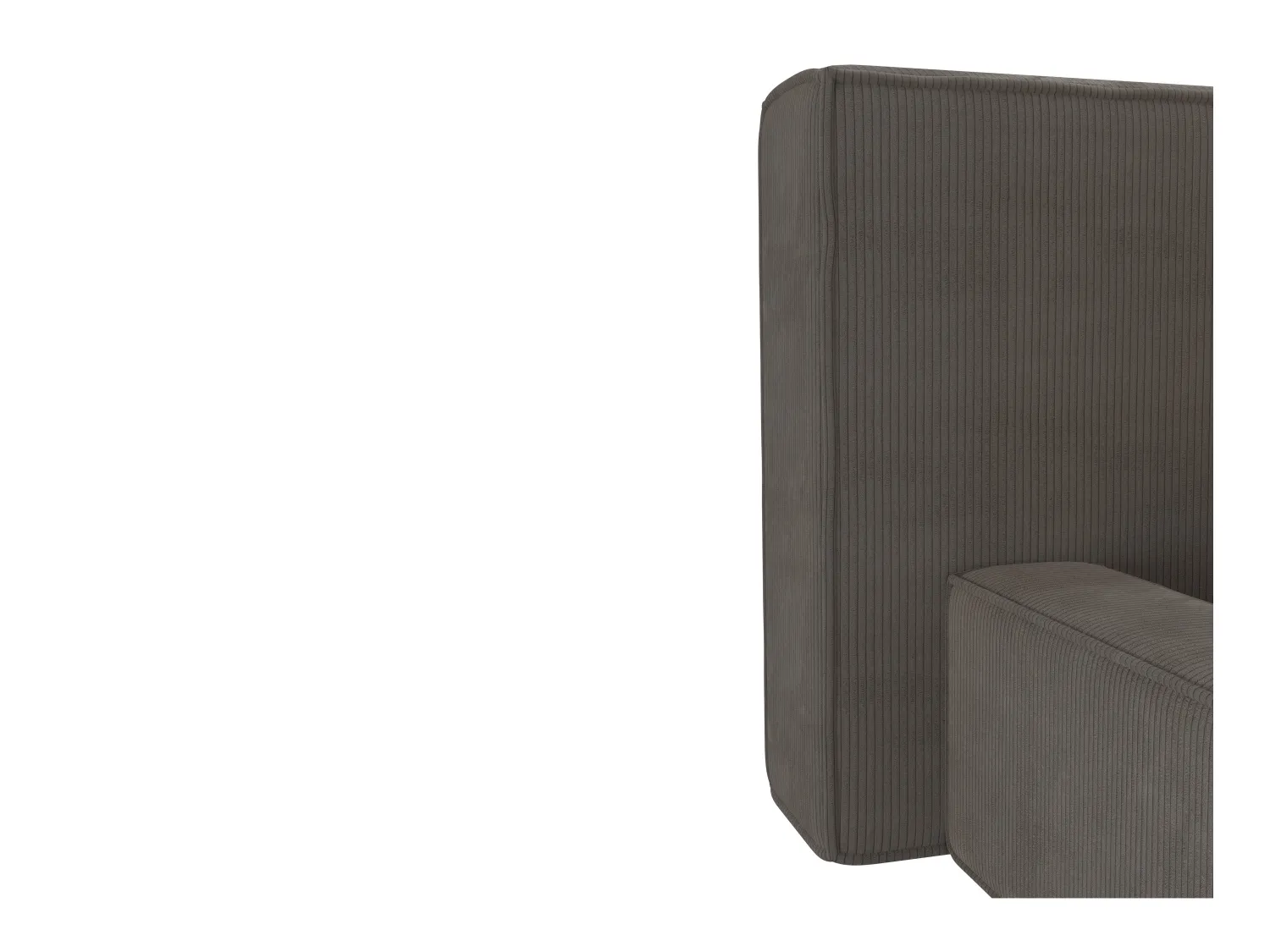 Letto contenitore 160 x 200 cm in Velluto a coste Tortora + Materasso TIMANO di Pascal Morabito