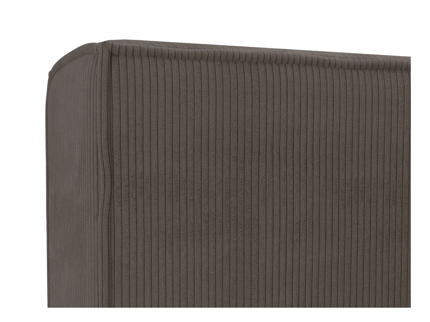 Letto contenitore 160 x 200 cm in Velluto a coste Tortora + Materasso TIMANO di Pascal Morabito