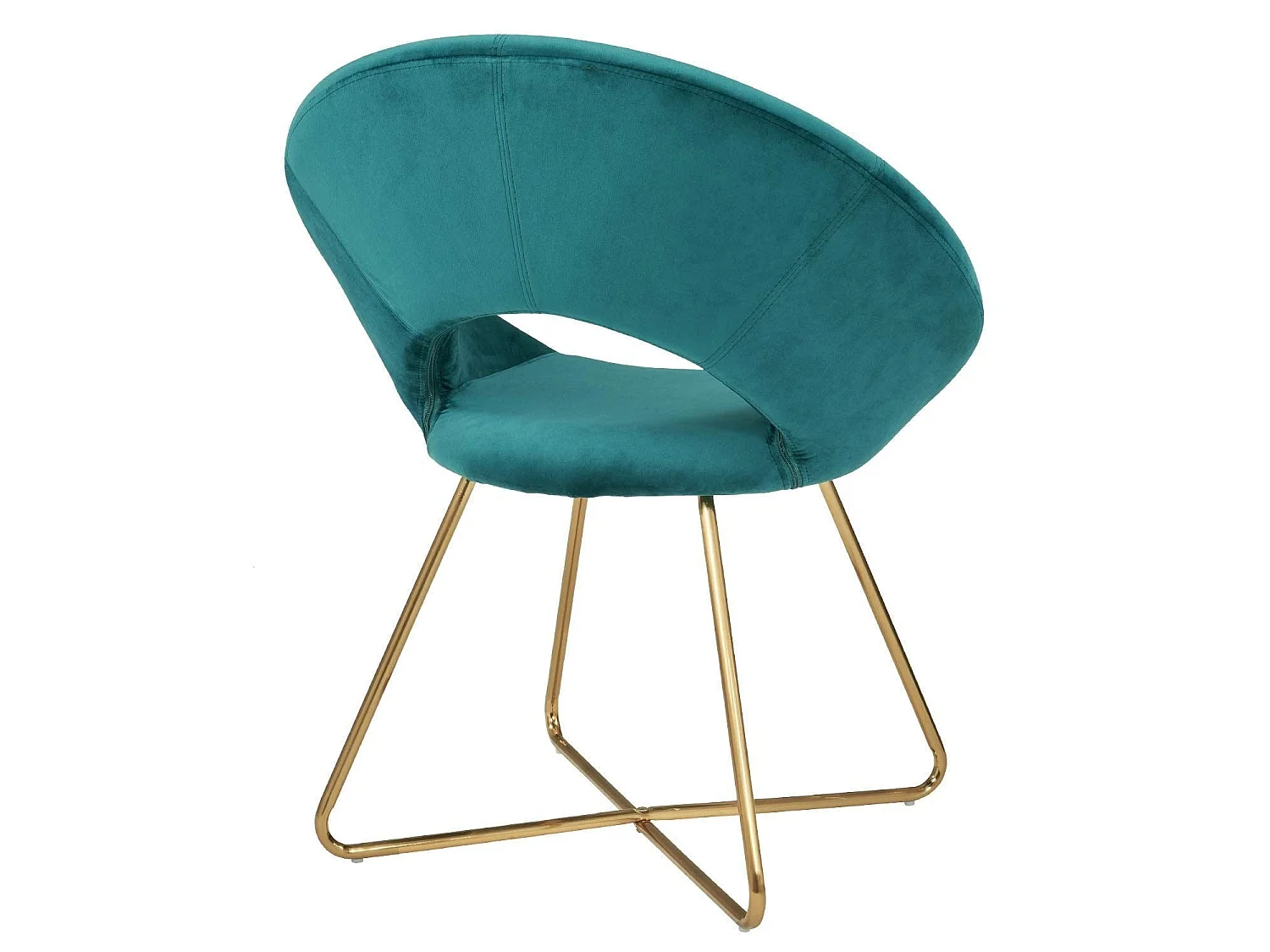 Fauteuil chaise lounge design métal bleue 72 x 53 x 84 cm FAL09042