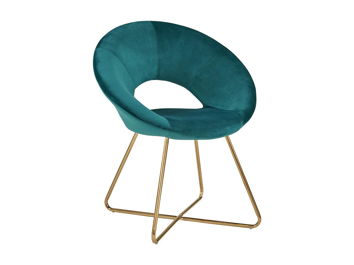 Fauteuil chaise lounge design métal bleue 72 x 53 x 84 cm FAL09042