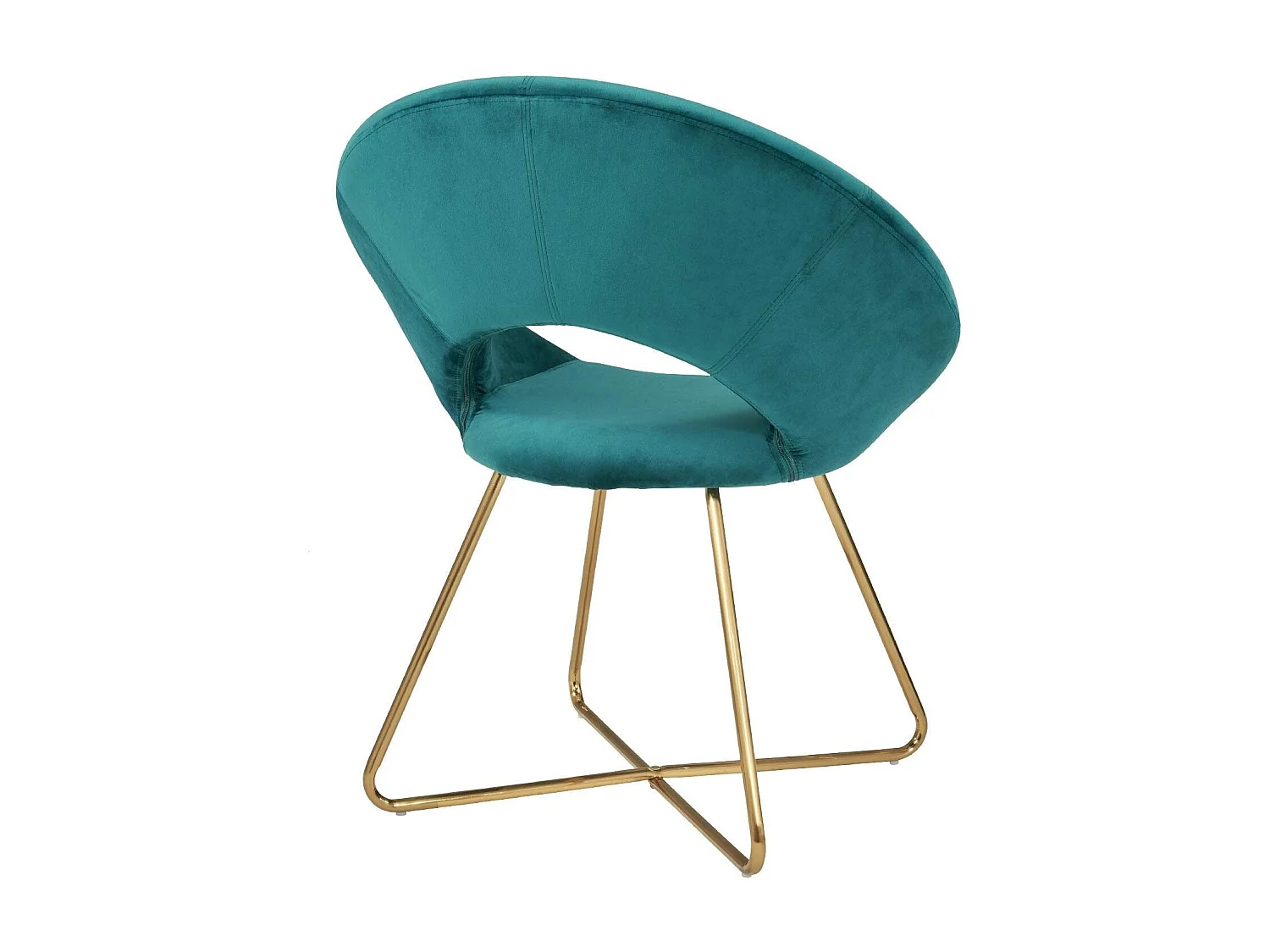 Fauteuil chaise lounge design métal bleue 72 x 53 x 84 cm FAL09042