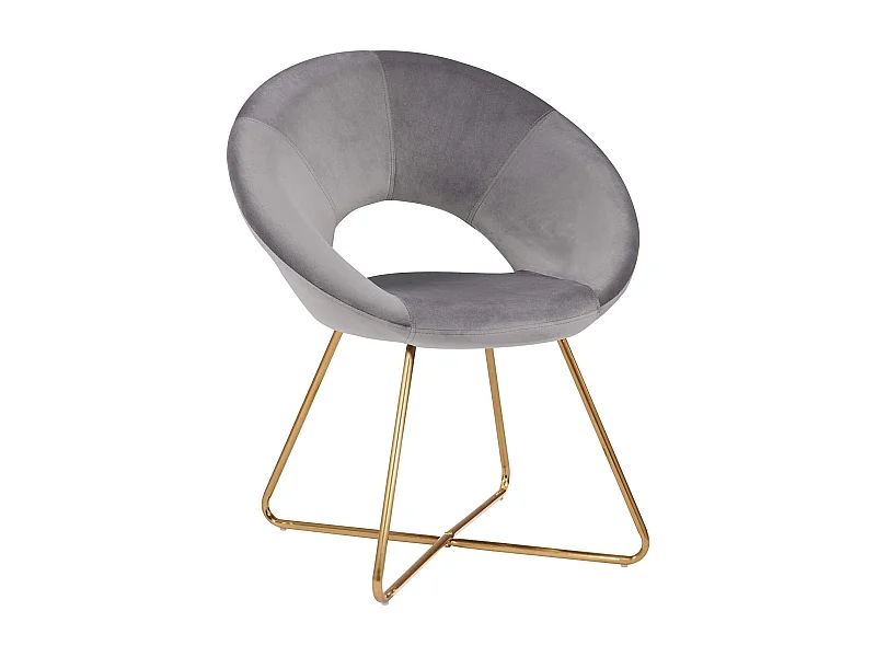 Fauteuil chaise lounge design métal grise 72 x 53 x 84 cm FAL09039