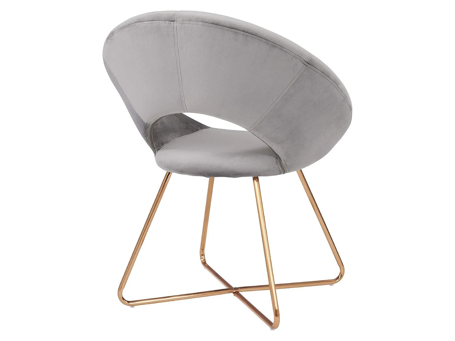 Fauteuil chaise lounge design métal grise 72 x 53 x 84 cm FAL09039