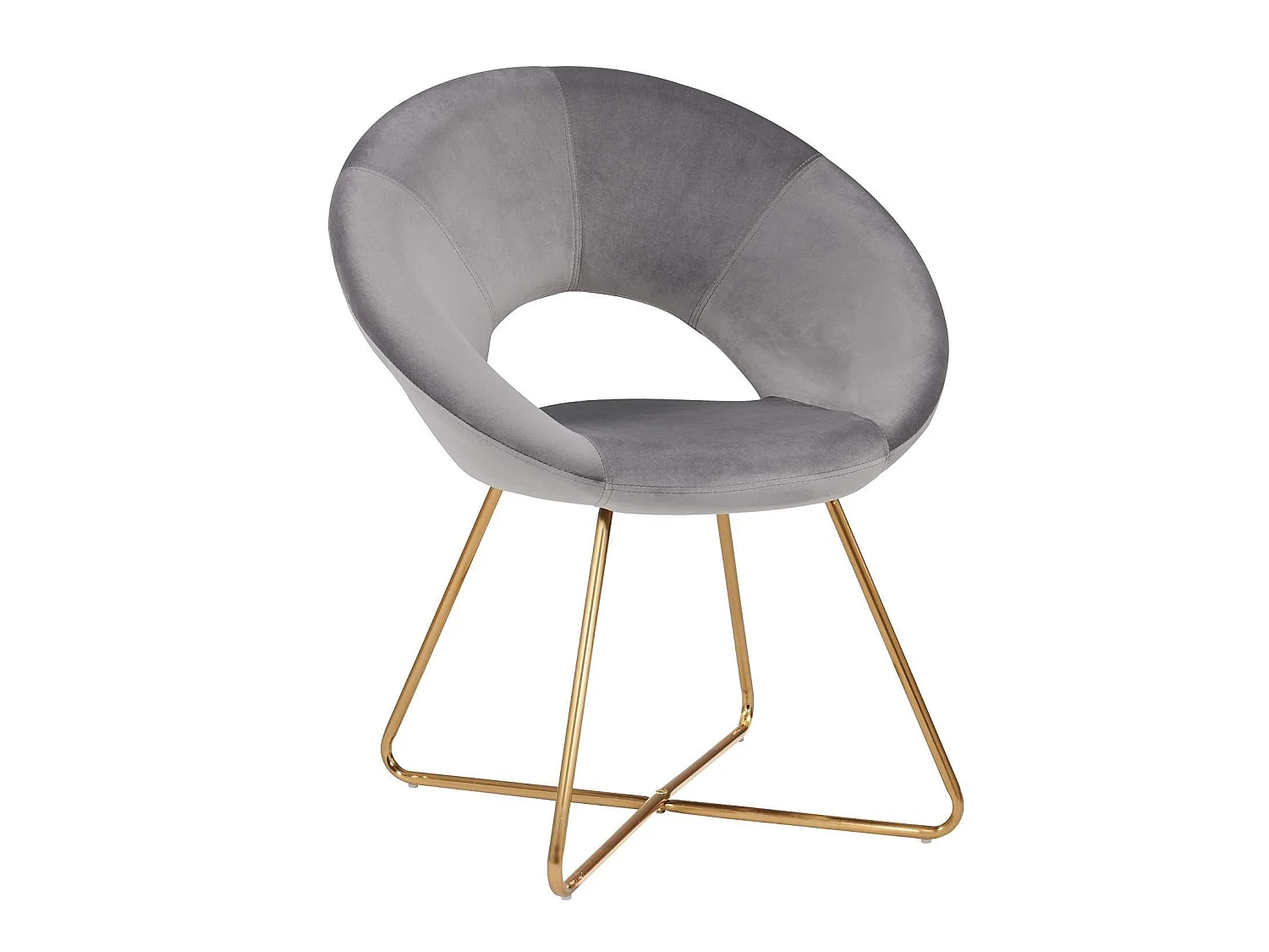 Fauteuil chaise lounge design métal grise 72 x 53 x 84 cm FAL09039