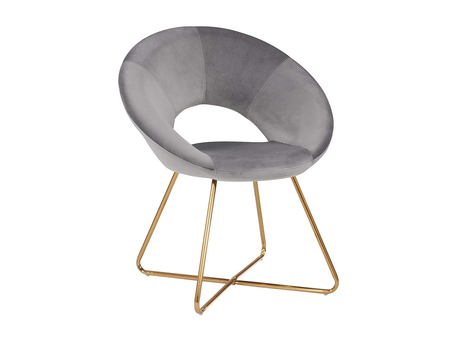 Fauteuil chaise lounge design métal grise 72 x 53 x 84 cm FAL09039