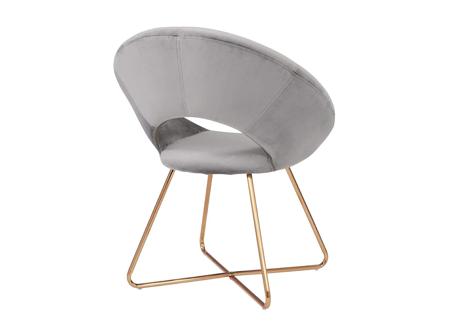 Fauteuil chaise lounge design métal grise 72 x 53 x 84 cm FAL09039