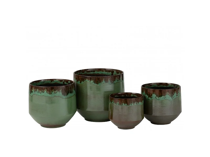 Cache-Pot en Céramique "Aline" 21cm Vert