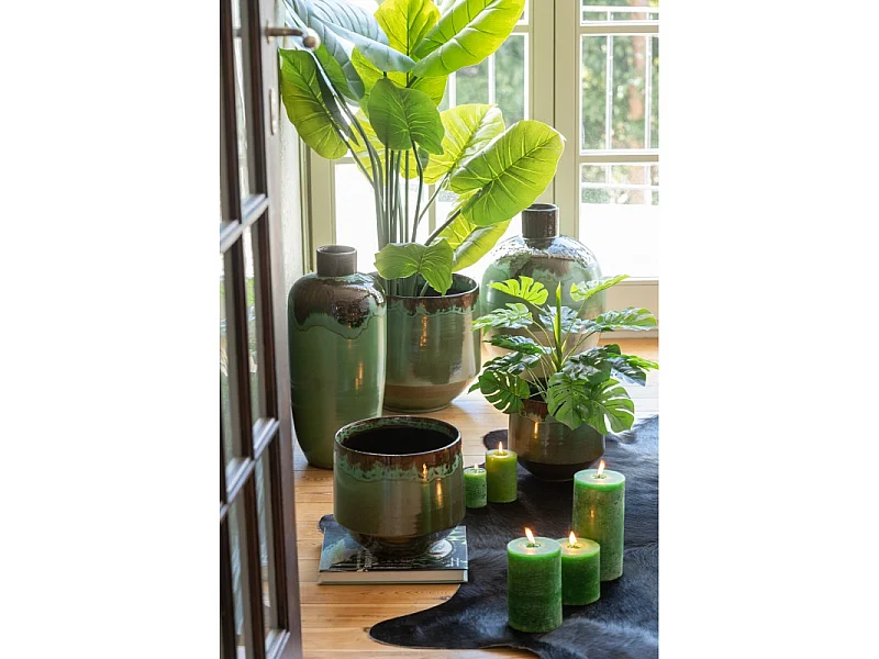 Cache-Pot en Céramique "Aline" 21cm Vert