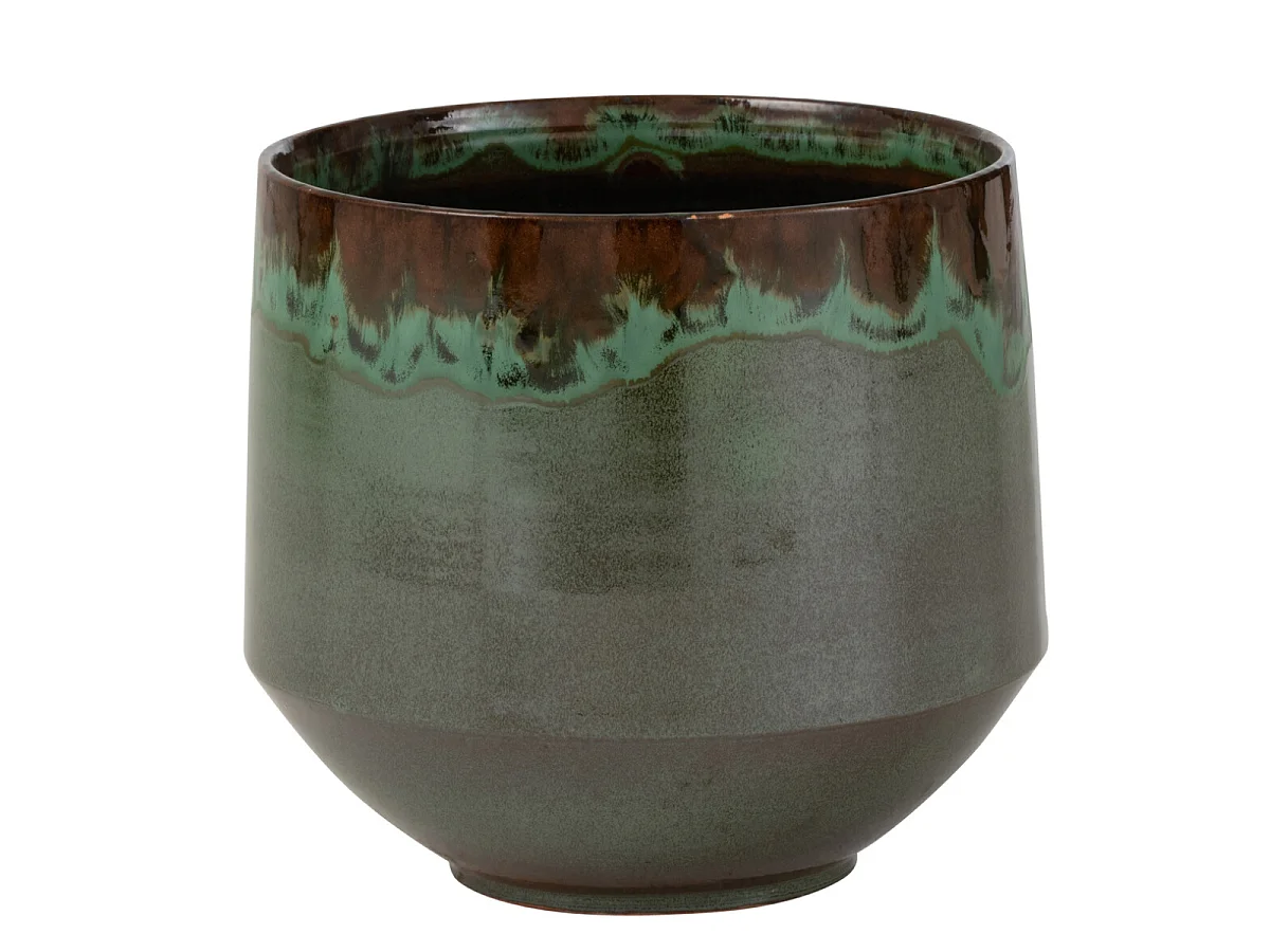 Cache-Pot en Céramique "Aline" 24cm Vert