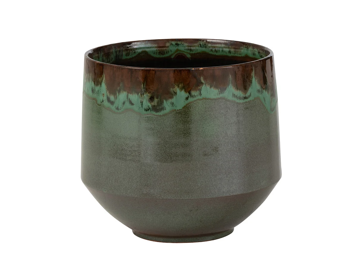 Cache-Pot en Céramique "Aline" 24cm Vert