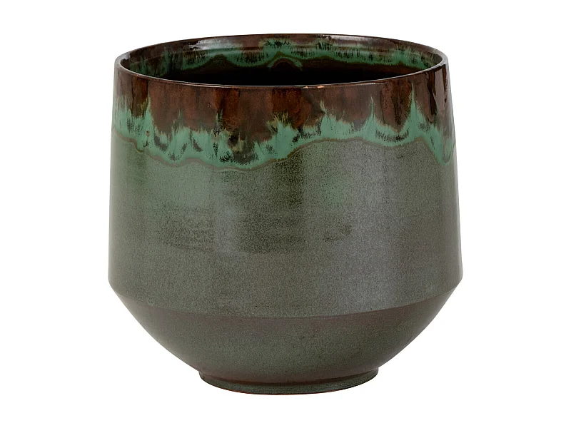 Cache-Pot en Céramique "Aline" 24cm Vert