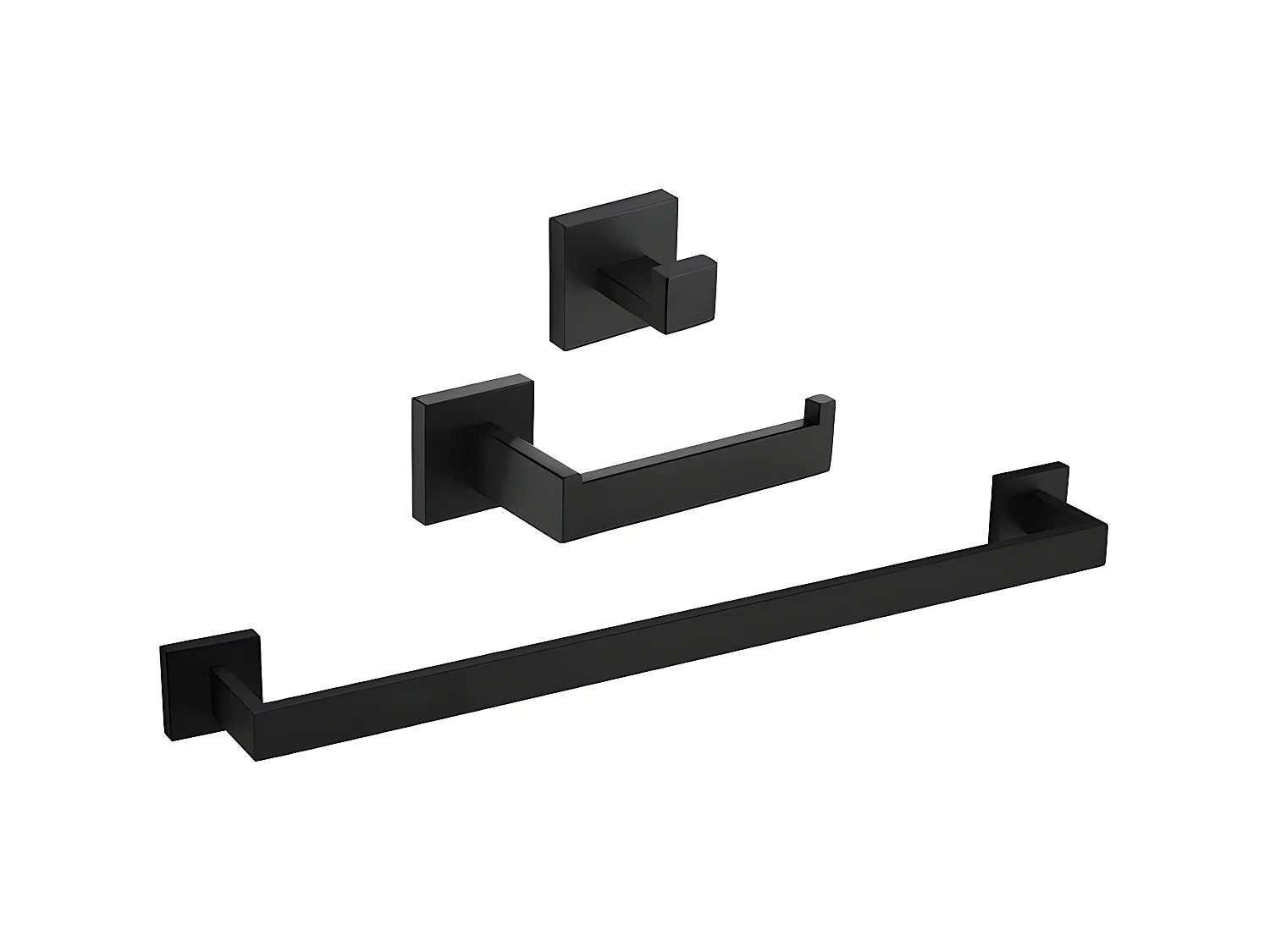 Pack accessoires salle de bain LUANDA noir mat