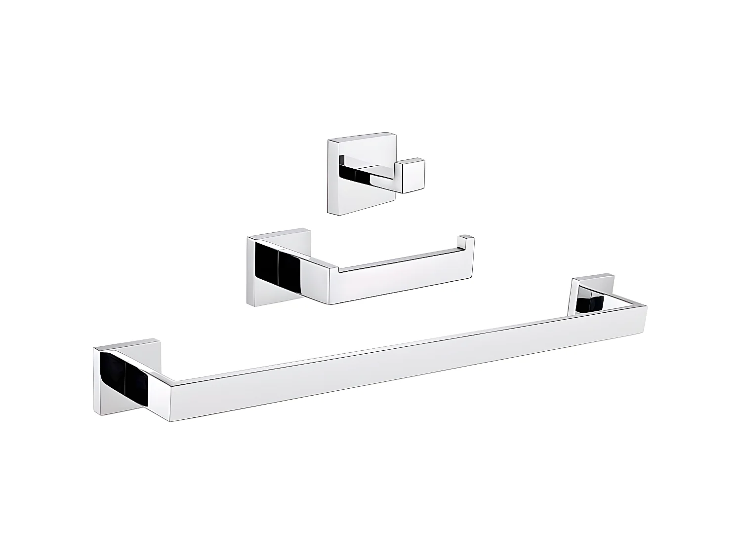 Pack accessoires salle de bain LUANDA chromé