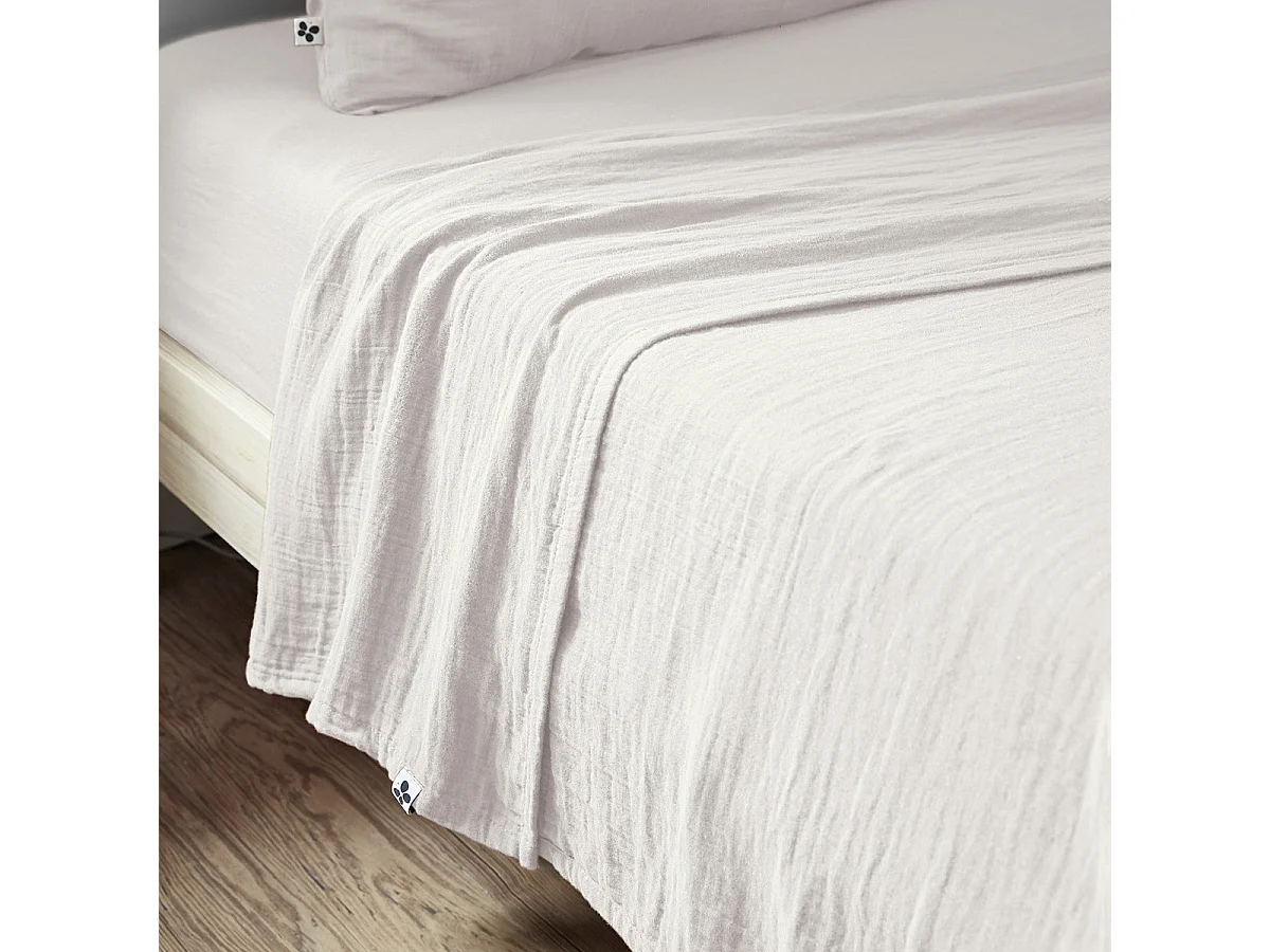 OUREA - Drap Plat 270x300cm Gaze de Coton Chantilly